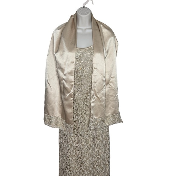 Aspeed Women’s Juniors Formal Elegant Cream Lace Dress With Shawl Size 3/4 - Picture 11 of 14